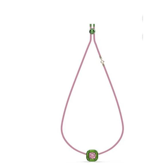 Swarovski 5601585 Women's Dulcis Green and Pink Crystal Necklace*New in box - Picture 2 of 3